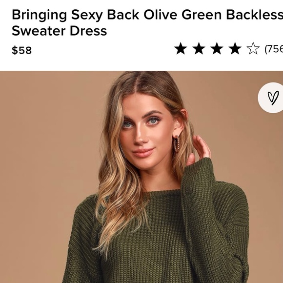 Lulus Dresses & Skirts - Lulus Backless Sweater Dress